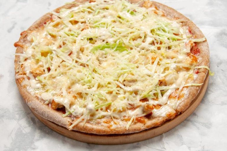 pizza-queso-vegano Pizza con queso vegano.