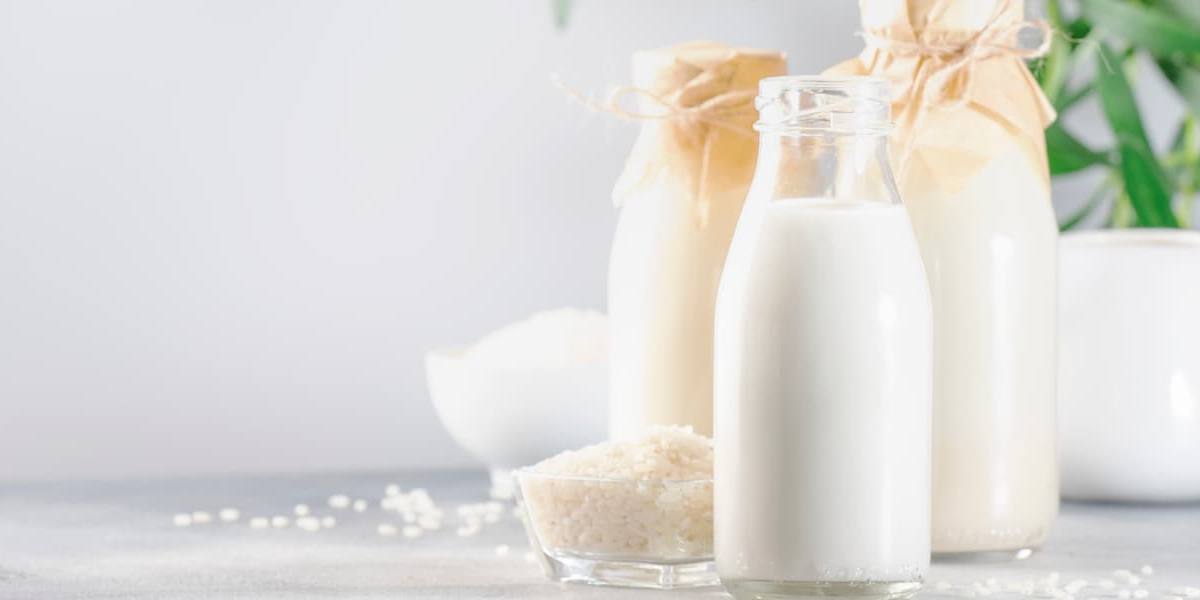 Bebida vegetal de arroz.