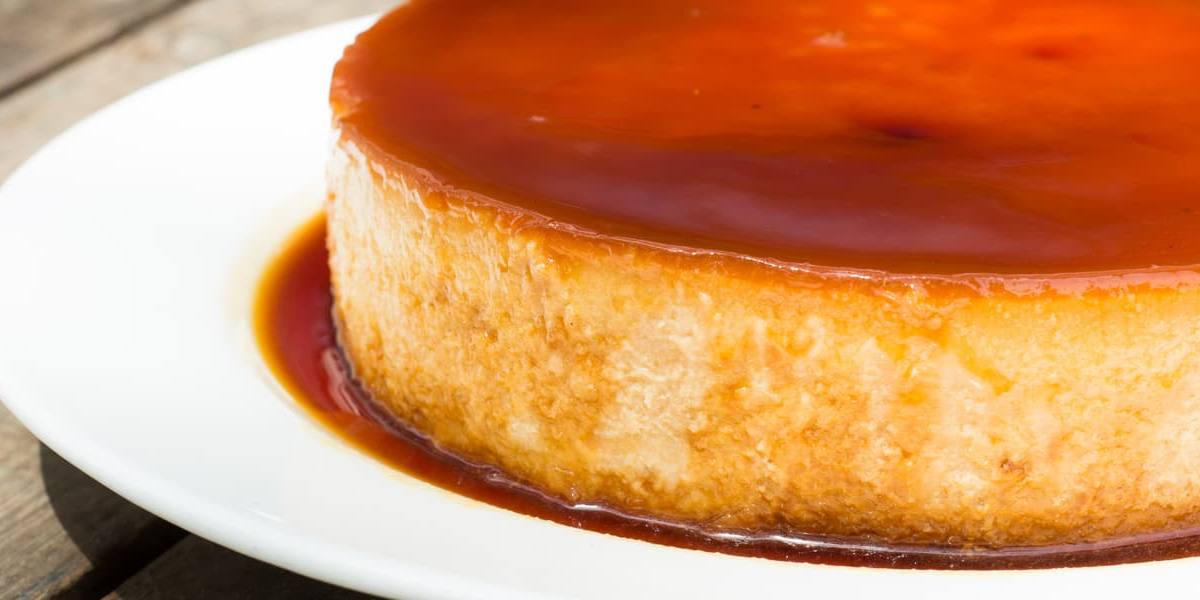 Flan de queso.