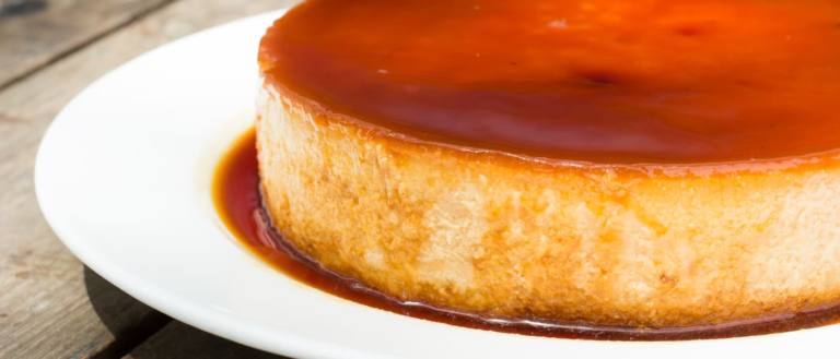 Flan de queso.