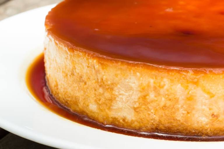 Flan de queso.