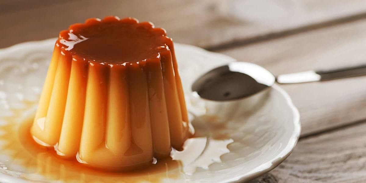 Flan de sabor vainilla.