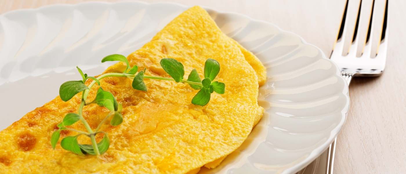 Tortilla francesa con queso de cabra