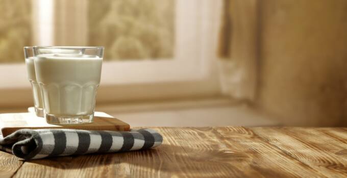 Vaso de leche.