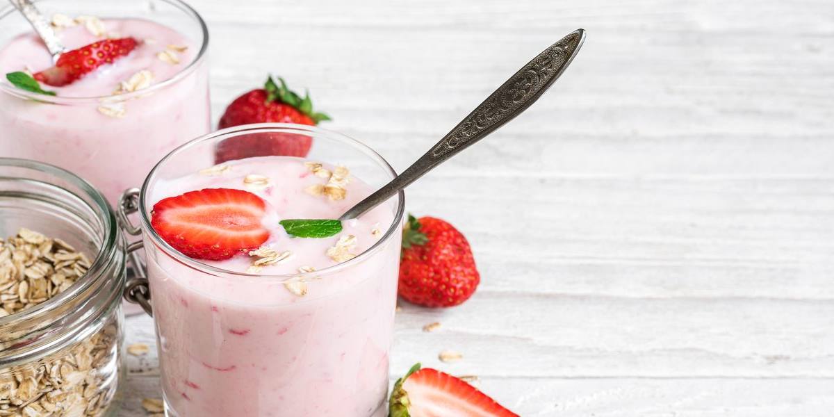 queso-de-fresa Yogur de fresa.