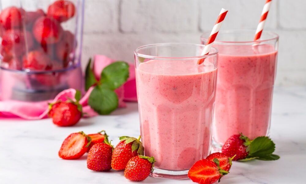 Strawberry,Smoothie,Or,Milkshake,Drink. Strawberry,Smoothie,Or,Milkshake,Drink.