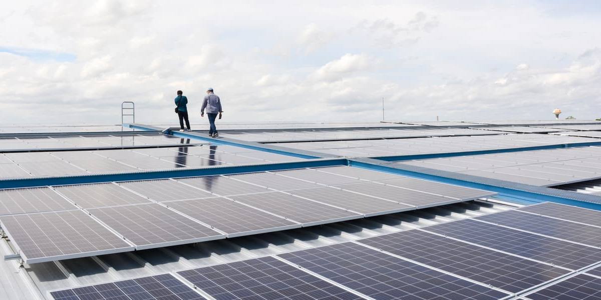 Techo solar fotovoltaico.