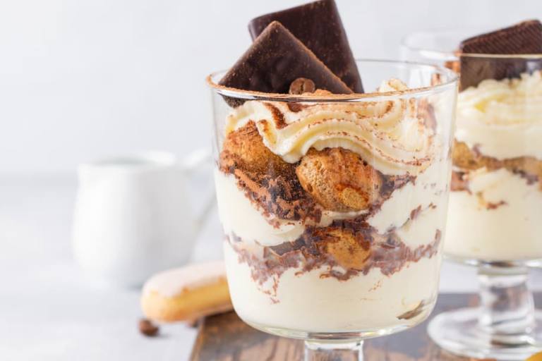 Tiramisú elaborado con Queso Mascarpone.