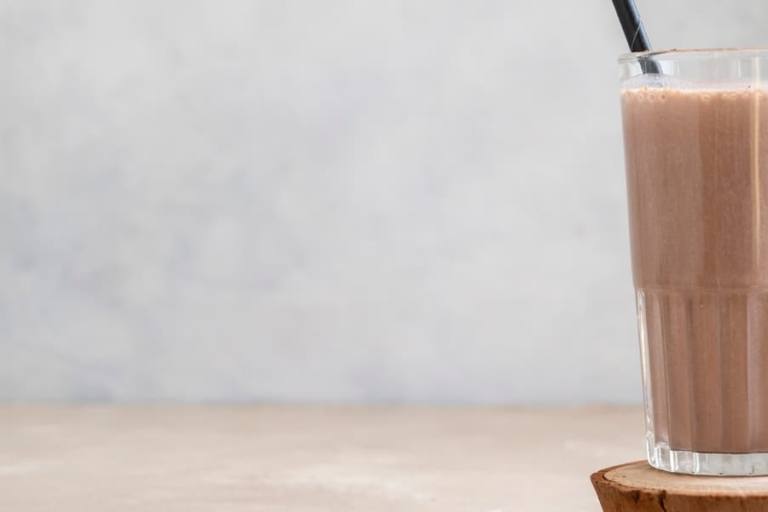 Bebida vegetal con chocolate.