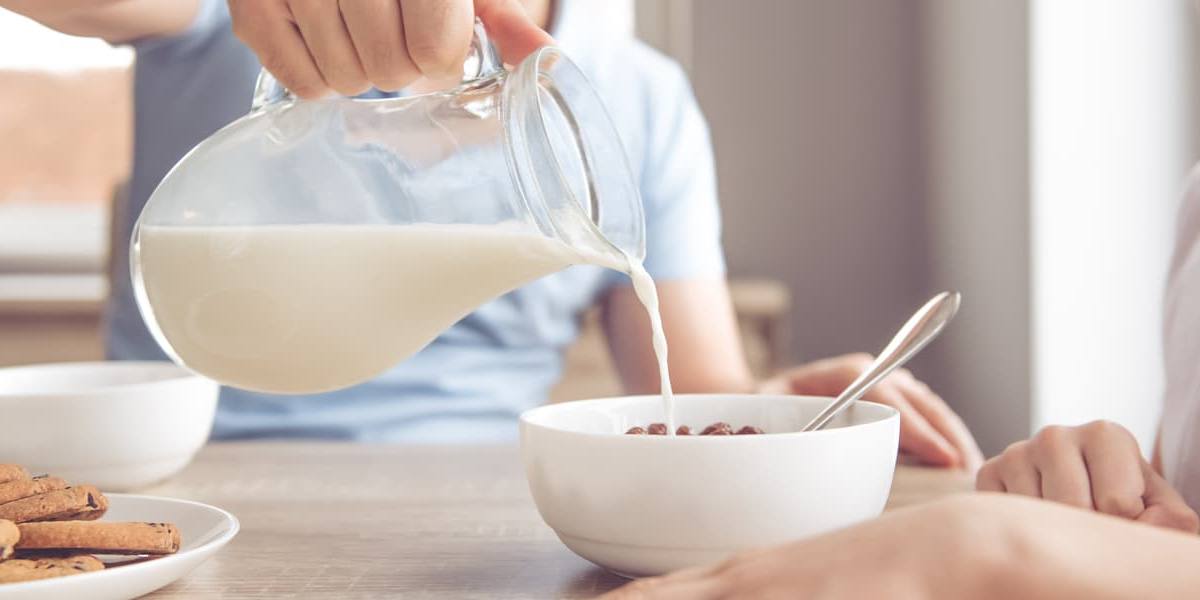 leche-desayuno Jarra de leche.