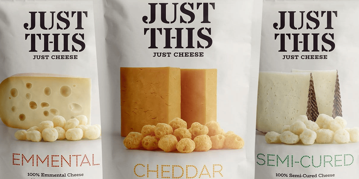 Just This es un snack de queso deshidratado con un proceso único de la marca.