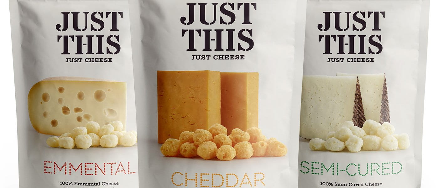 Just This presenta sus snacks de queso deshidratado.