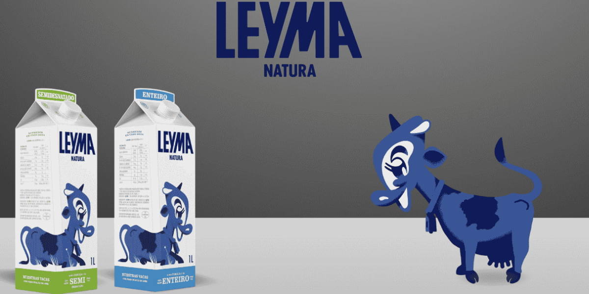 leche-leyma Leyma presenta nueva packaging recuperando a su icónica vaca azul.
