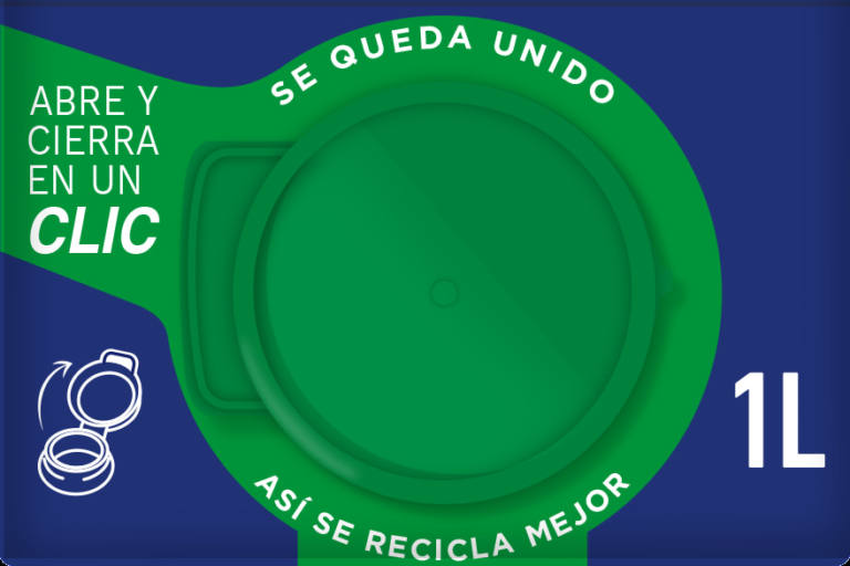 El nuevo tapón de los briks de Pascual no se separa del envase.