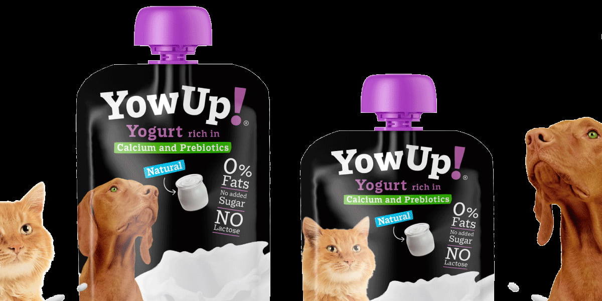 Los yogures YowUp para mascotas cumplen una función probiótica en su dieta.