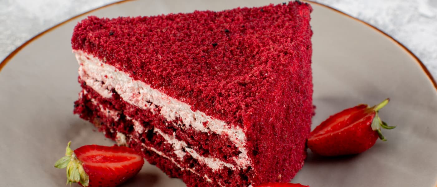 La tarta red velvet debe su color a un pigmento que durante un tiempo se obtenie del zumo de remolacha.