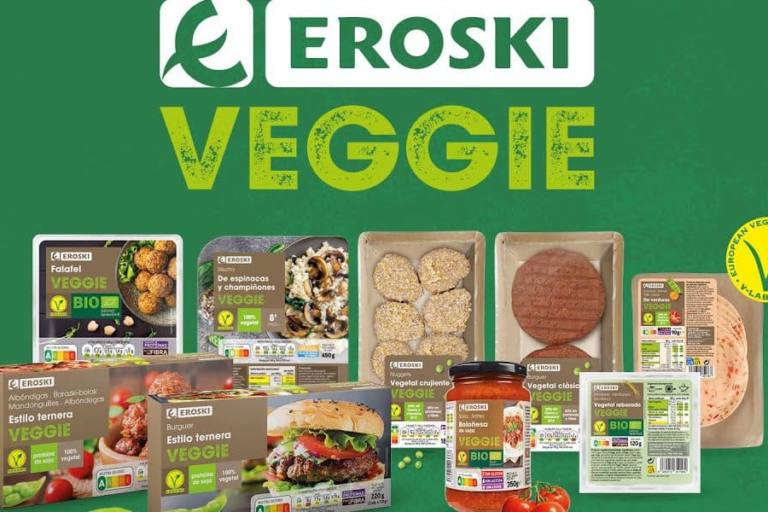 eroski veggie (1) Eroski Veggie es la marca propia de Eroski para conquistar el mercado vegano, vegetariano y flexitariano