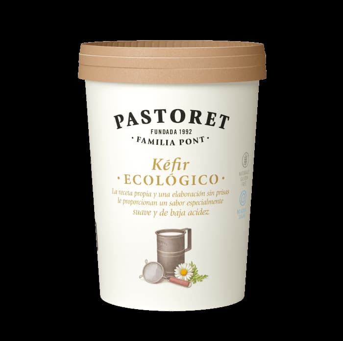 El kéfir ecológico de Pastoret solo se elabora con leche y fermentos lácticos, con gran valor probiótico.