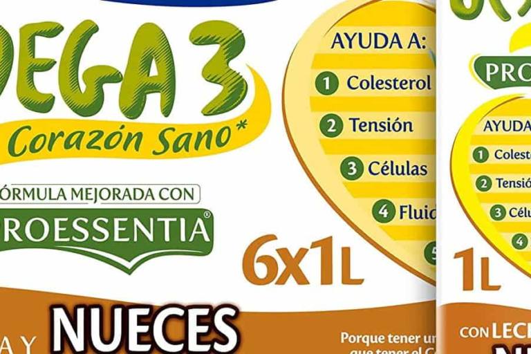 Puleva omega 3 con Proessentia nueces es un producto lácteo con ácidos grasos obtenidos también de frutos secos.