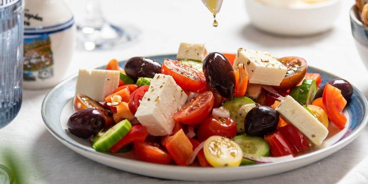 Queso feta: ensalada