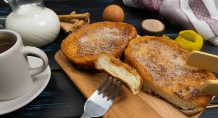 Torrijas leche y canela
