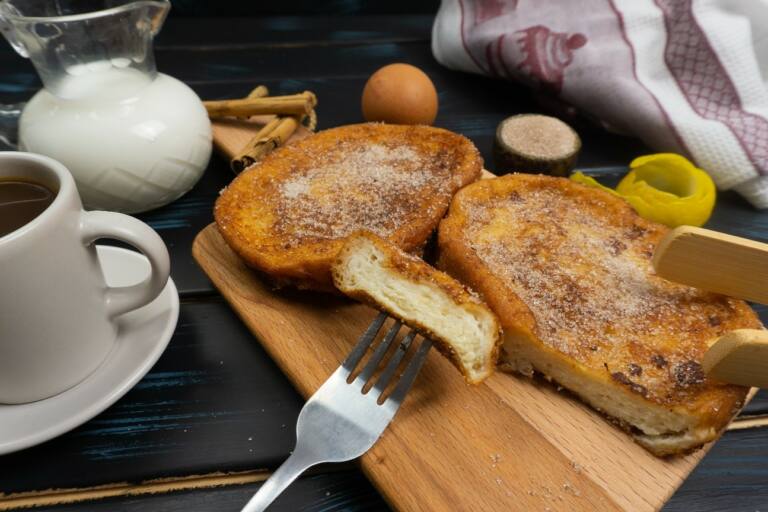 Torrijas leche y canela
