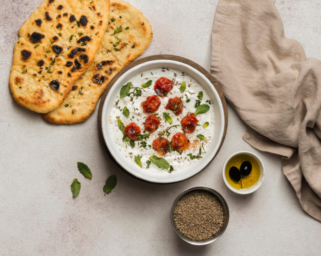 El labneh está presente en los aperitivos árabes
